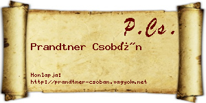 Prandtner Csobán névjegykártya